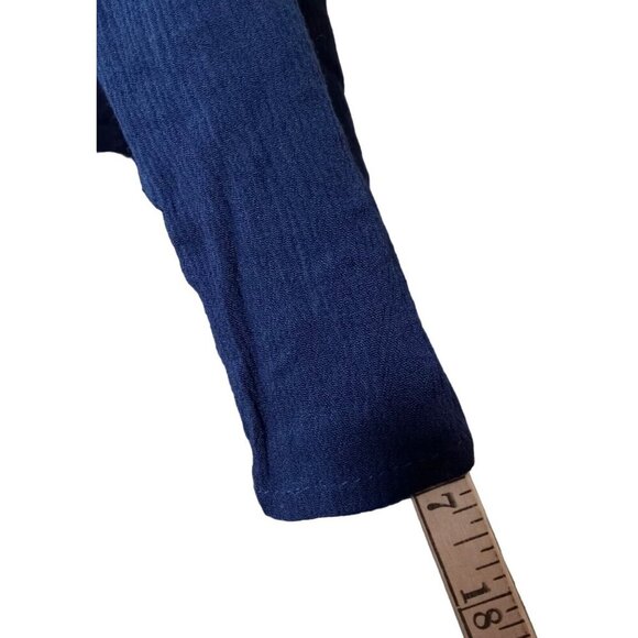 Paper Crane Womens Navy Blue Spaghetti Strap Off Shoulder Long Flare Sleeve Dres - Picture 6 of 8